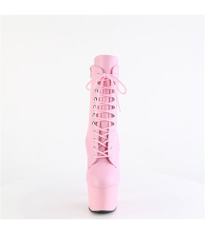 ADORE-1020 - Platform Ankle Boots - Pink Matt | Pleaser