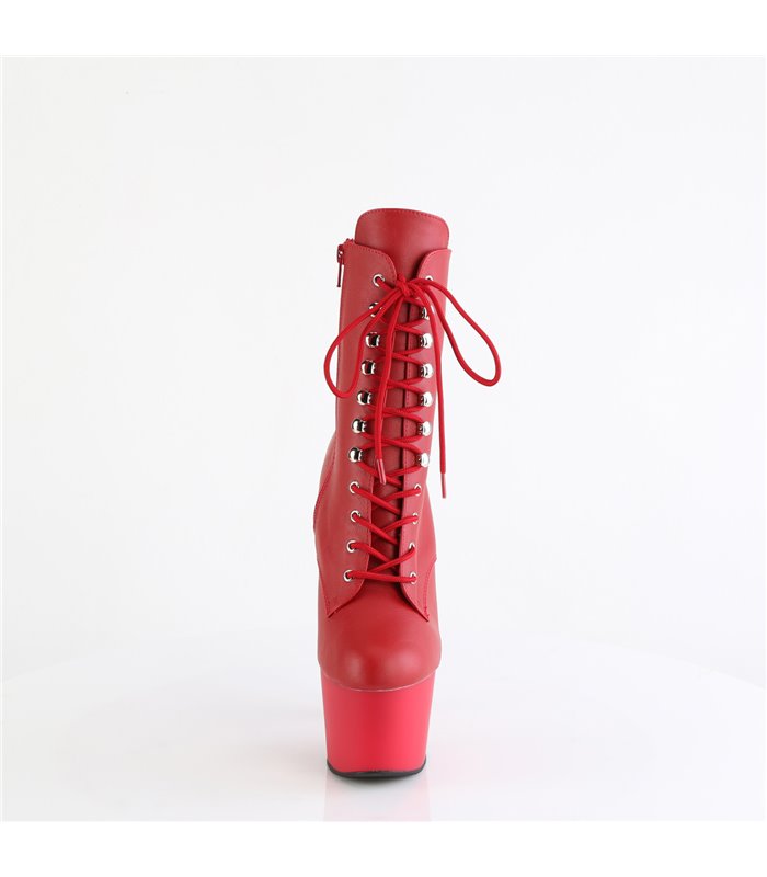 ADORE-1020 - Platform ankle boots - red matt | Pleaser