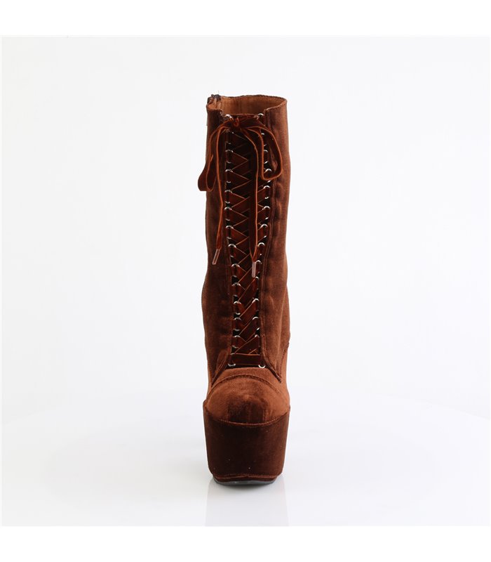 ADORE-1045VEL - Platform ankle boots - brown velour | Pleaser