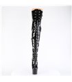 ADORE-3022 - Platform Overknee Boots - Black shiny | Pleaser