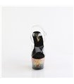 ADORE-708SS - Platform high heel sandal - black/pink with color gradient | Pleaser