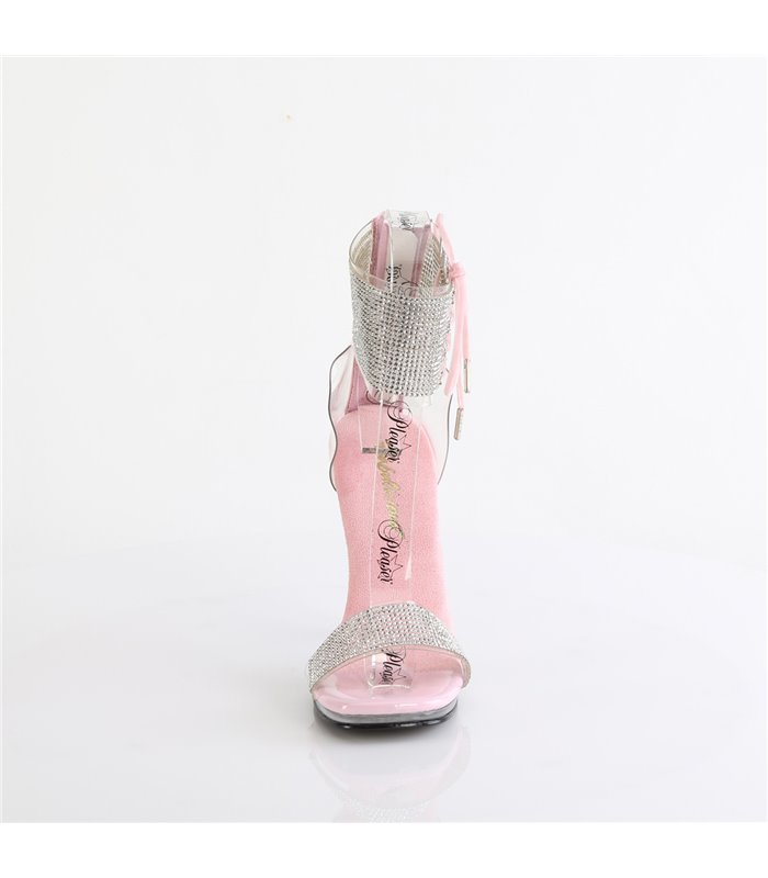 CHIC-47 - sandal - pink with rhinestones | Fabulicious