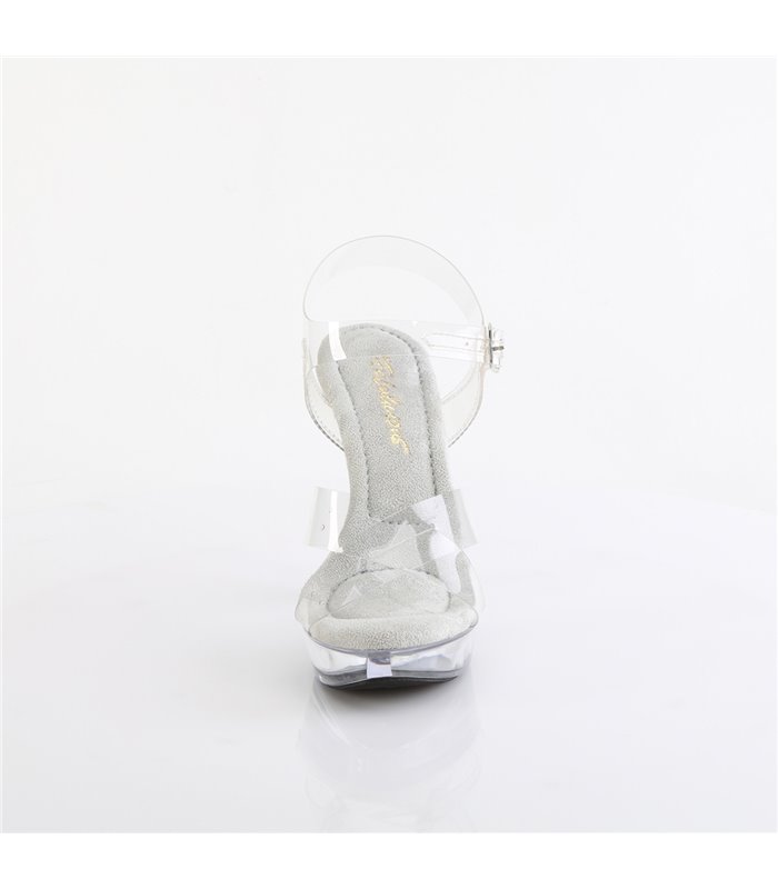 COCKTAIL-507 - Platform Sandals - Clear | Fabulicios