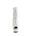DELIGHT-1021 - Platform ankle boot - white shiny | Pleaser