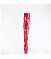 DELIGHT-3018 - Plateau Overknee Stiefel - Rot Lack | Pleaser