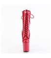 FLAMINGO-1040GP - Plateau Stiefelette - Rot Glitzer | Pleaser