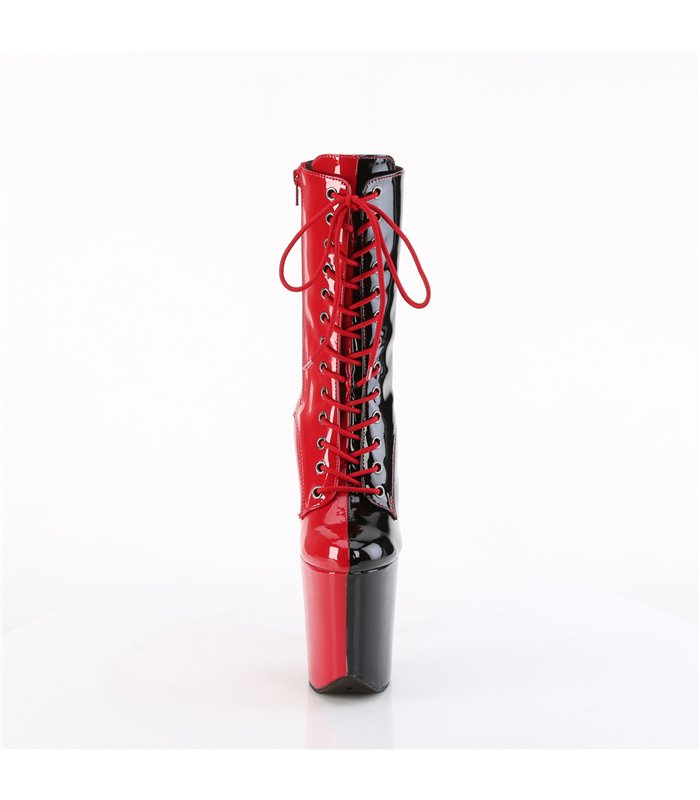 FLAMINGO-1040TT - platform ankle boot - black/red shiny | Pleaser