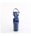 FLAMINGO-809GP - Plateau sandaal met hoge hak - blauw met glitters | Pleaser