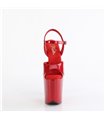 FLAMINGO-809GP - Plateau sandaal met hoge hak - rood lak met glitters | Pleaser