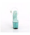 LOVESICK-708SG - Platform high heel sandal - turquoise glitter | Pleaser