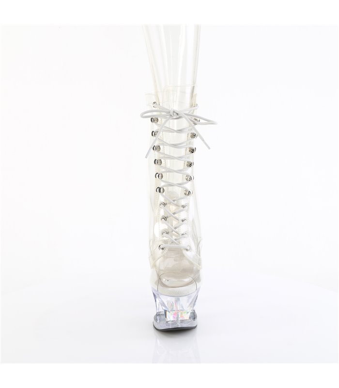 MOON-1021C-DIA - Platform ankle boot - Clear | Pleaser