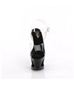 MOON-708DIA - Platform High Heel Sandals - Black shiny | Pleaser