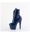 ADORE-1020GP - platform ankle boot - blue shiny with glitter | Pleaser