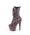 ADORE-1040SPF - platform ankle boots - black/multicolor with pattern | Pleaser