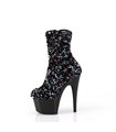 ADORE-1042SQ - platform ankle boot - black/sequins | Pleaser