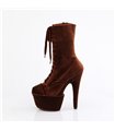 ADORE-1045VEL - Platform ankle boots - brown velour | Pleaser