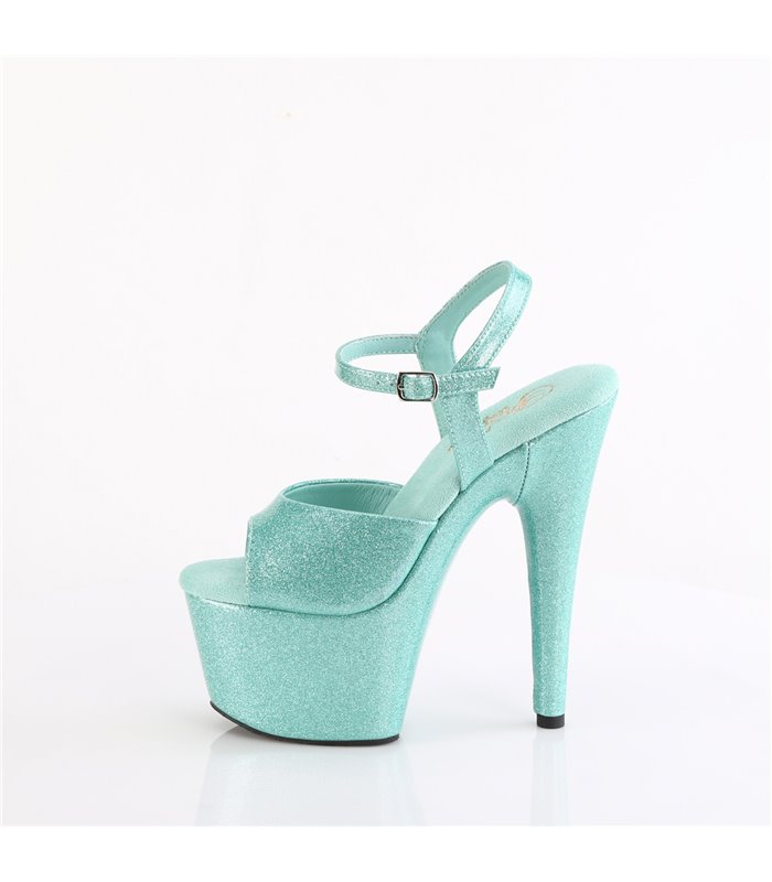 ADORE-709GP - Platform high heel sandal - turquoise glitter | Pleaser