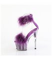 ADORE-724F - Platform High Heel Sandal - Purple with Plush | Pleaser