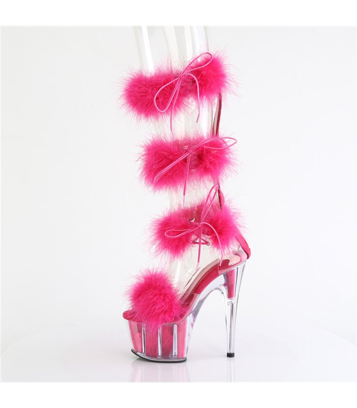 ADORE-728F - Plateau High Heel Sandalette - Pink Plüsch | Pleaser