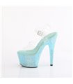 BEJEWELED-708RRS - Platform high heel sandal - turquoise with rhinestones | Pleaser