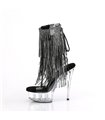 DELIGHT-1017RSF - platform ankle boots - black with rhinestones | Pleaser