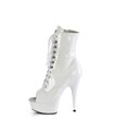 DELIGHT-1021 - Plateau Stiefelette - Weiss Lack | Pleaser