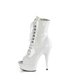 DELIGHT-1021 - Platform ankle boot - white shiny | Pleaser