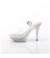 ELEGANT-408ABRS - Plateau High Heel Sandalette - Klar mit Strass | Fabulious 