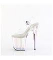 FLAMINGO-808HT - Platform High Heel Sandal - Clear/Holographic | Pleaser