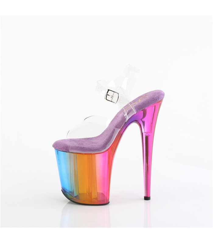 FLAMINGO-808RMT - Platform High Heel Sandals Rainbow/Multicolored | Pleaser