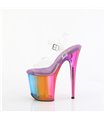 FLAMINGO-808RMT - Plateau High Heel Sandalette Regenbogen/Bunt | Pleaser