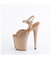 FLAMINGO-809GP - Plateau hoge hak sandaal - goud met glitters | Pleaser