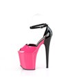 FLAMINGO-868 - Plateau High Heel Sandalette - Schwarz/Pink | Pleaser