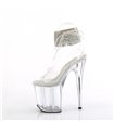 FLAMINGO-891-2RS - Plateau High Heel Sandalette - Klar mit Strass | Pleaser