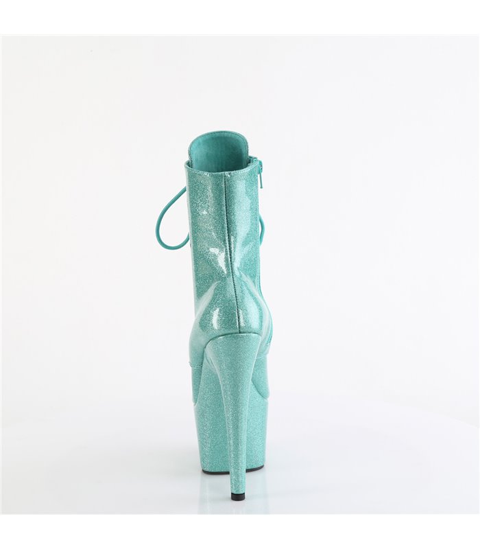 ADORE-1020GP - Plateau Stiefelette - Mint Grün Glitzer | Pleaser