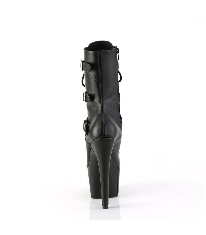 ADORE-1043 - Platform Ankle Boots - Black Matt | Pleaser
