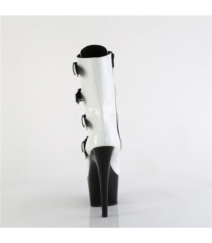 ADORE-1046TT - Ankle Boots - White/Black | Pleaser