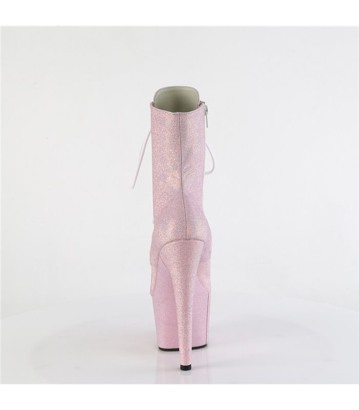 ADORE-1020SDG - platform ankle boot - pink shimmer | Pleaser