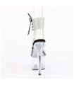 ADORE-791-2RS - Plateau sandaal met hoge hak - zwart/transparant met strass steentjes | Pleaser