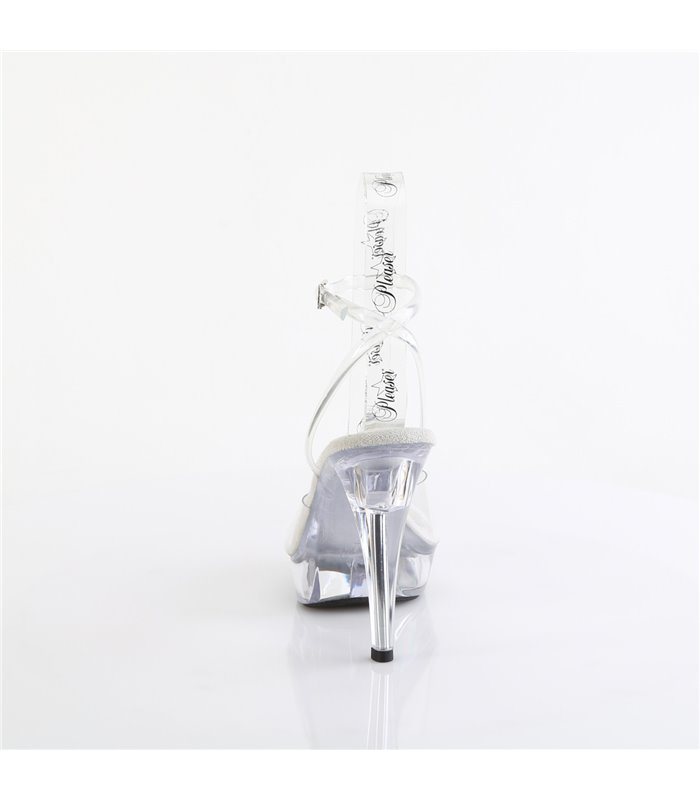 COCKTAIL-506 - Platform Sandal - Clear | Fabulicious