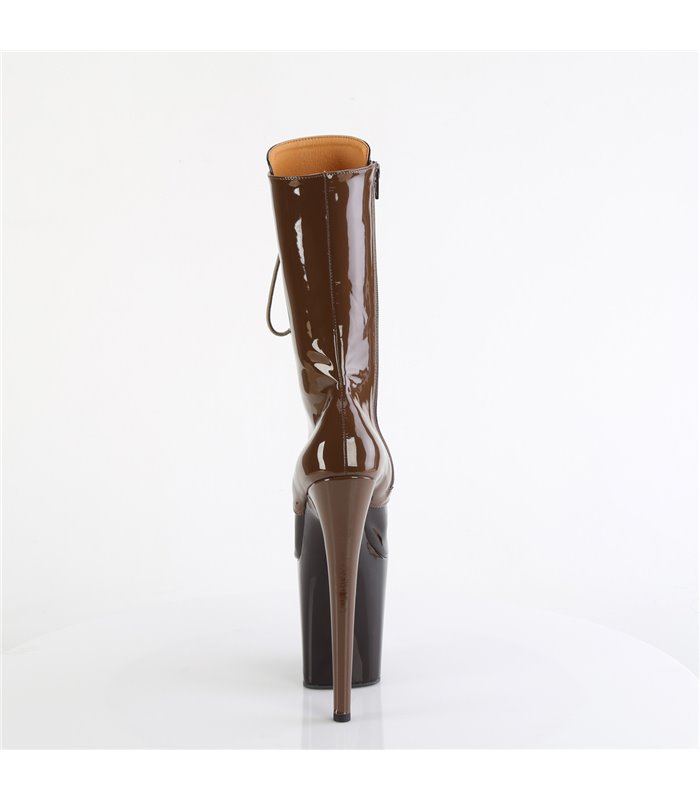 FLAMINGO-1054DC - Platform ankle boot - brown shiny | Pleaser