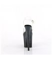 FLAMINGO-808SS - Plateau sandaal met hoge hak - zwart met glitters | Pleaser