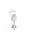 FLAMINGO-809HT - Plateau hoge hak sandaal - roze holografisch | Pleaser