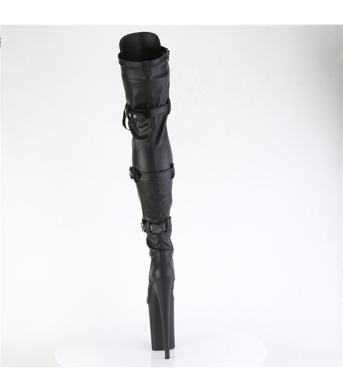 INFINITY-3028 - Platform Overknee Boots - Black Matt | Pleaser