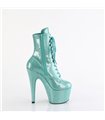 Plateau enkellaarzen - ADORE-1020GP - mint glitter | Pleaser