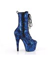 ADORE-1040SPF - Platform Ankle Boots - Blue Shimmering | Pleaser