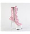 ADORE-1046TT - Platform Ankle Boots - Pink/White Shiny | Pleaser