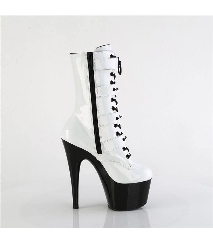 ADORE-1046TT - Ankle Boots - White/Black | Pleaser