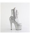 ADORE-1020GP - platform ankle boots - silver shiny with glitter | Pleaser