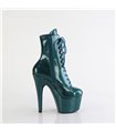ADORE-1020GP - enkellaarsjes met plateauzool - blauw/groen met glitters | Pleaser